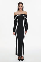 Hilda Off-the-Shoulder Long Sleeve Maxi Dress	