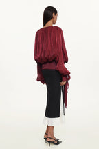 Dolo Chic Tailored Woven Top And Skirt Set	