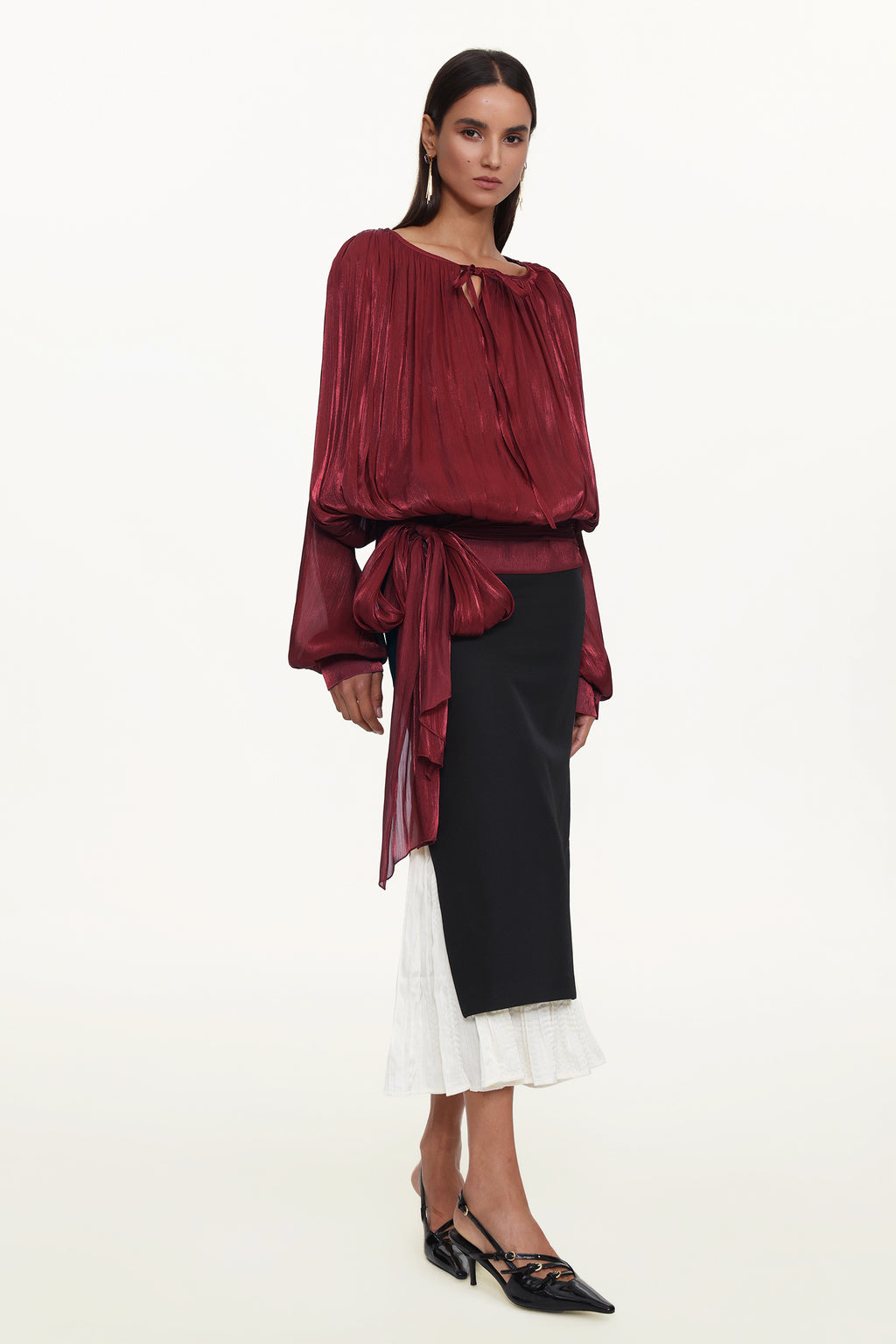Dolo Chic Tailored Woven Top And Skirt Set	