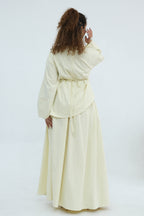 Zahra Asymmetrical Two Piece Maxi Set-Yellow