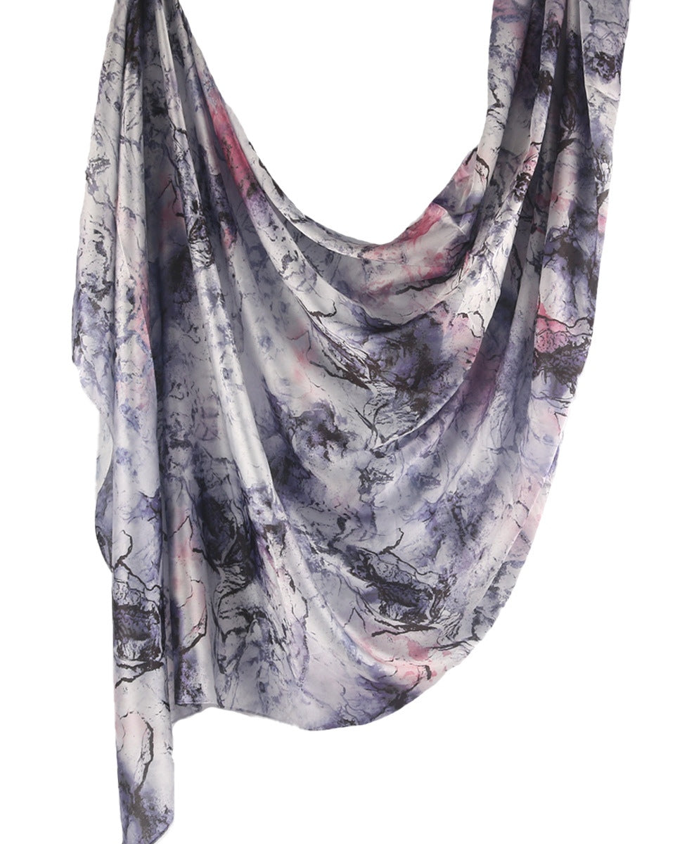 Silk Marble Print Hijab-25