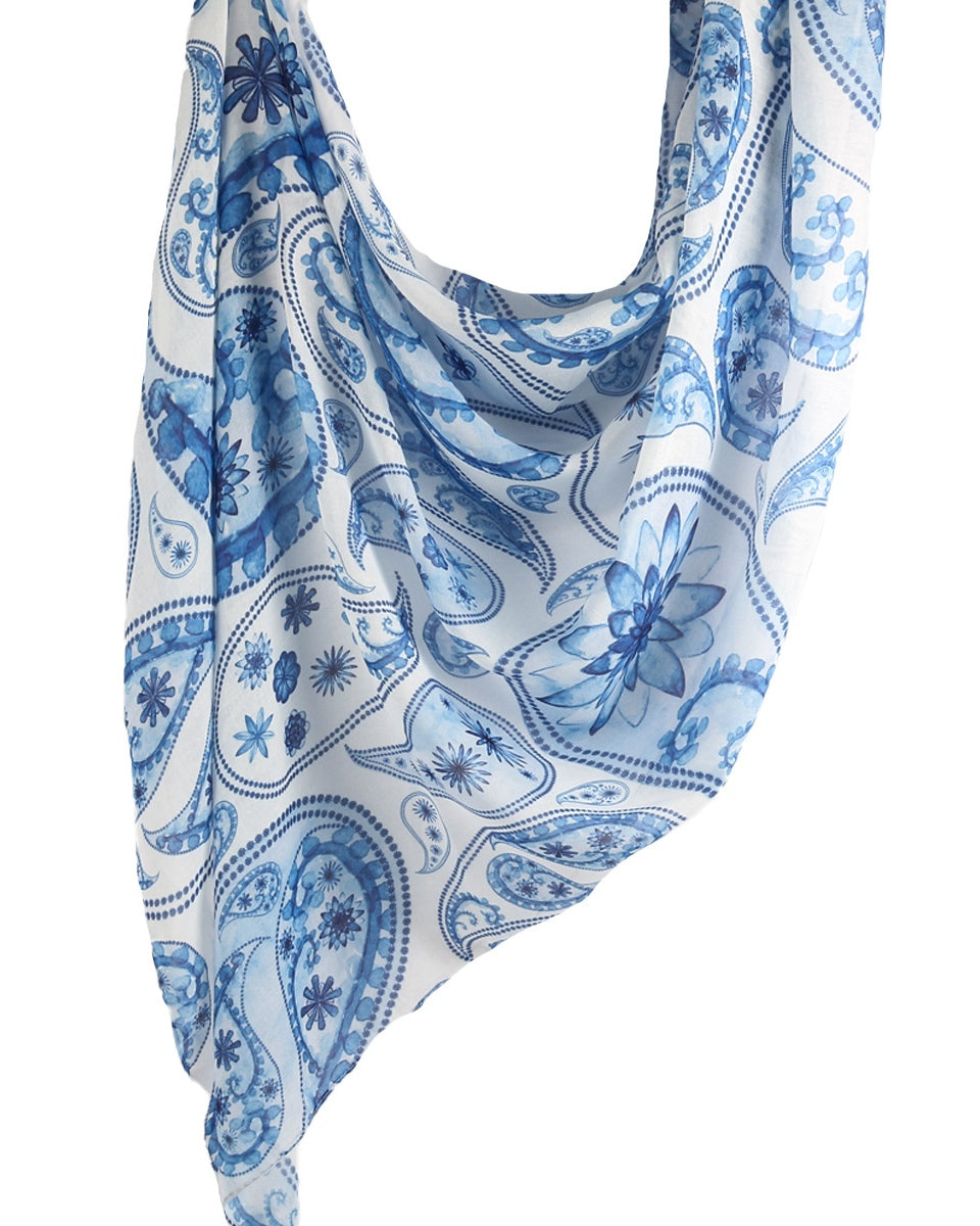 Modal Cotton Satin Printed Shawl Hijab-26