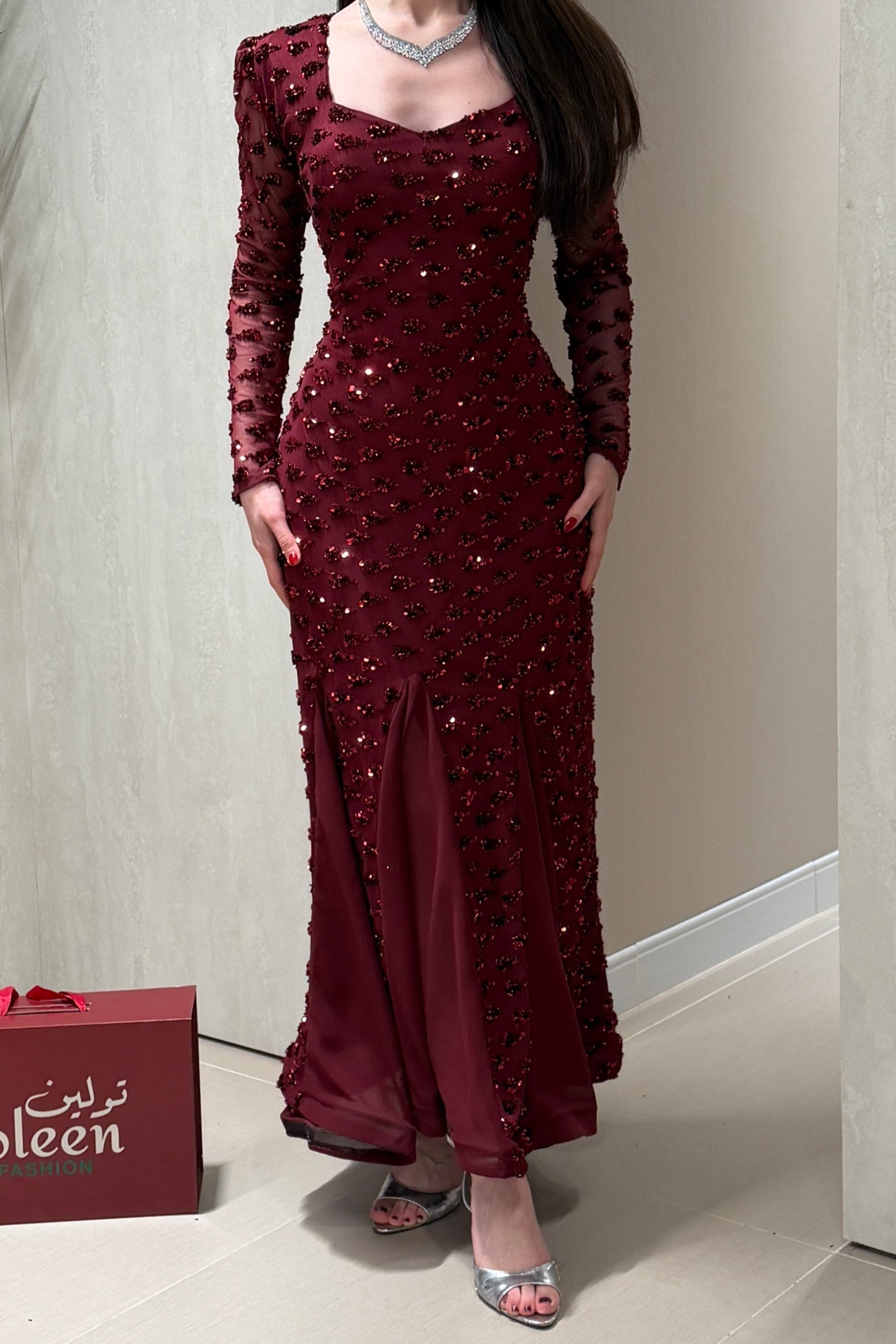 Zora Sweetheart Beaded Mermaid Maxi