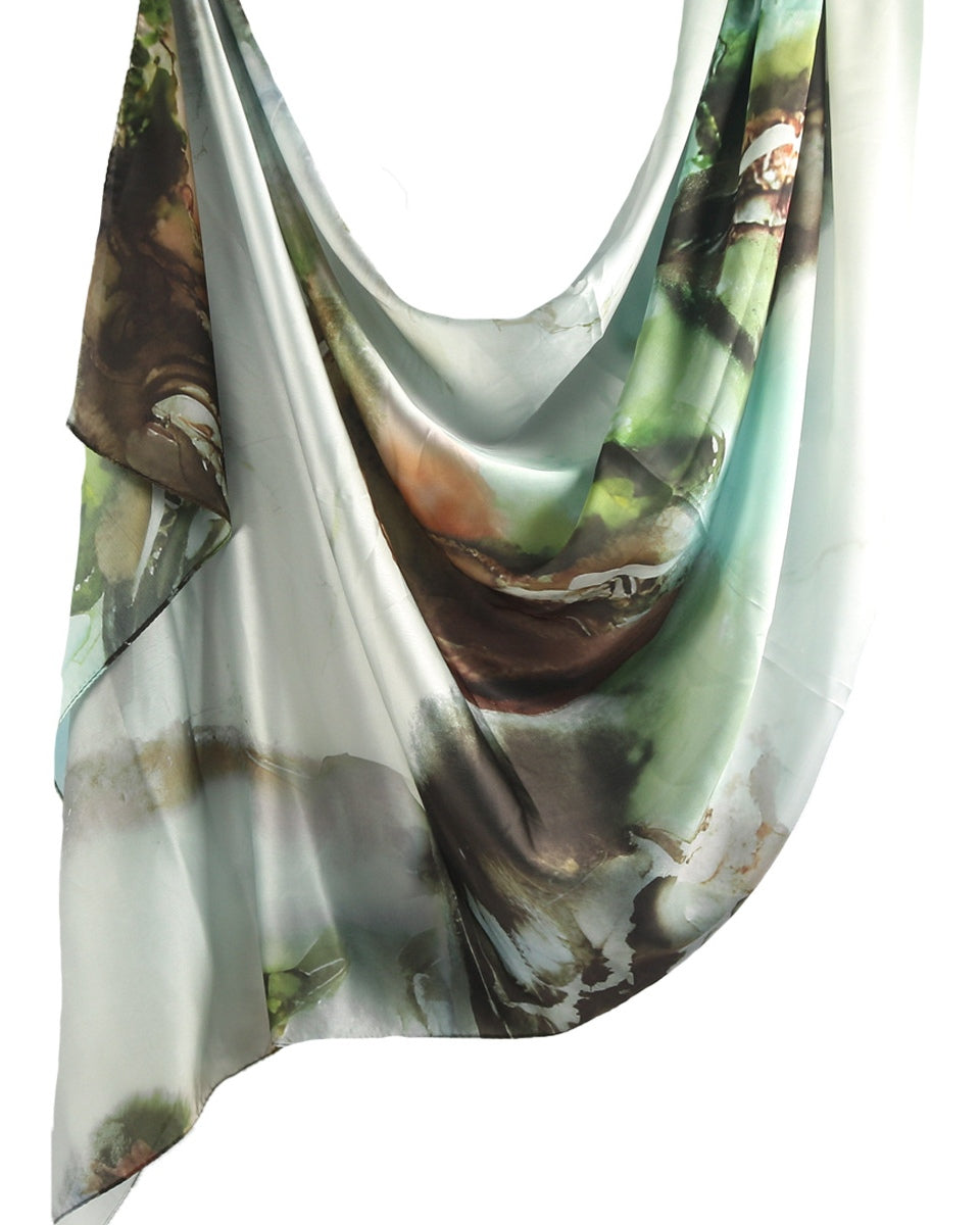 Silk Marble Print Hijab-2