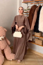 Rachel Cape Overlay Maxi Dress