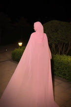 Noora Rhinestone Cape Chiffon Abaya Gown