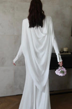 Elegant Draped Shawl Maxi Dress