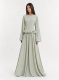 Amaya Flowerfall Gown -Green