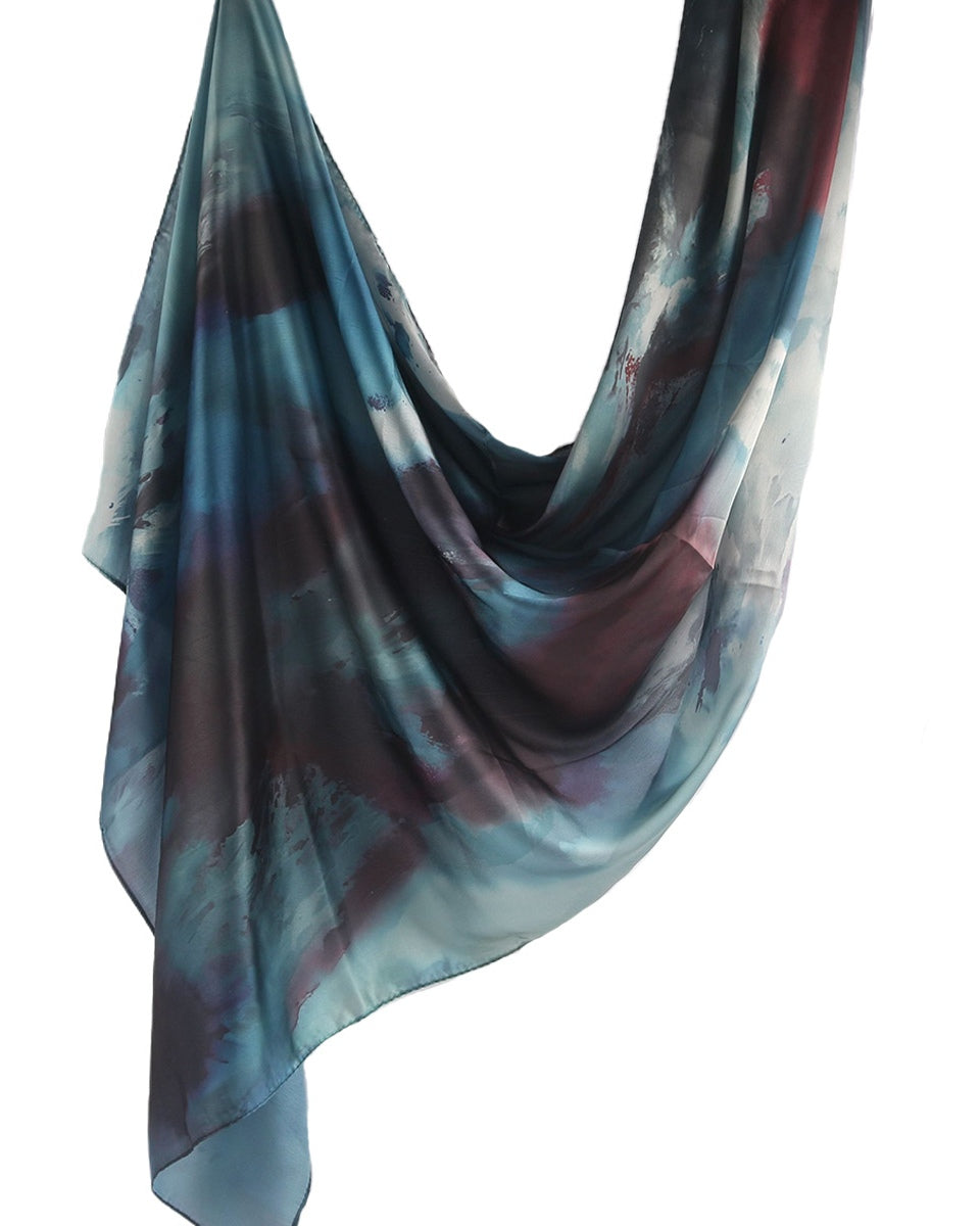 Silk Marble Print Hijab-33