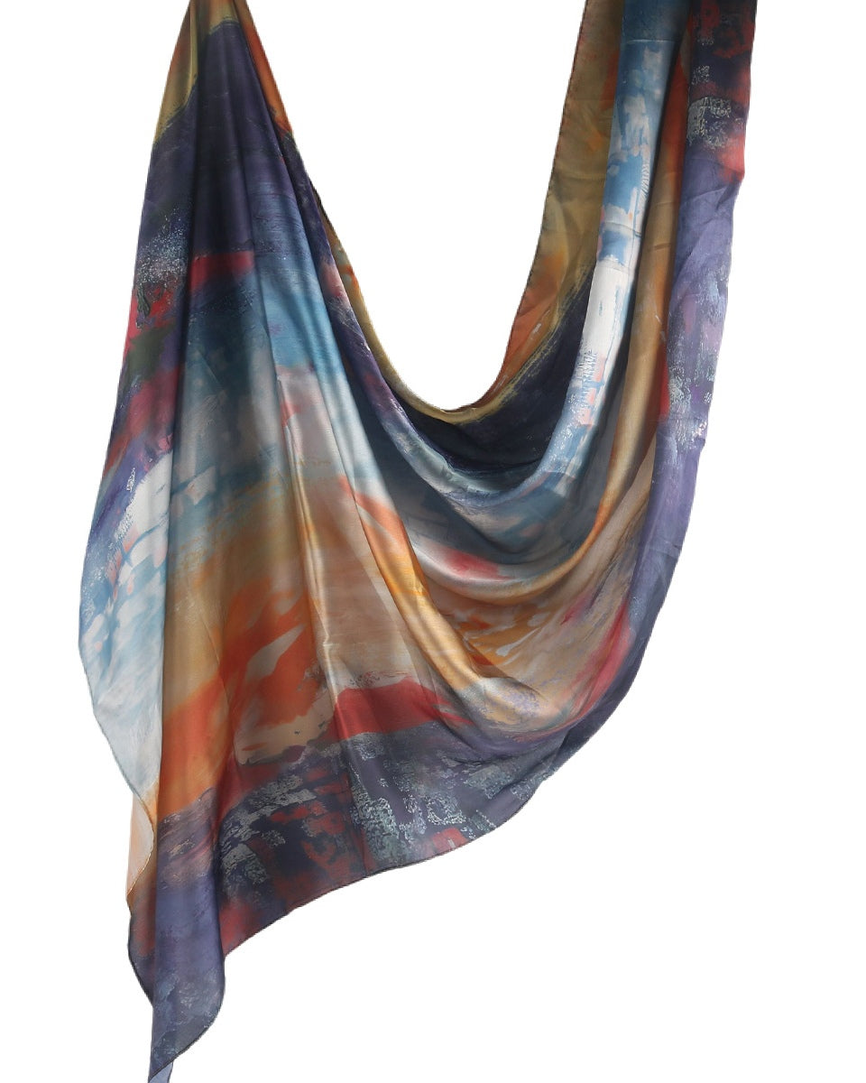 Silk Marble Print Hijab-36