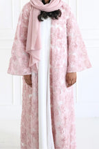 Farah 3D Floral Open Long Abaya