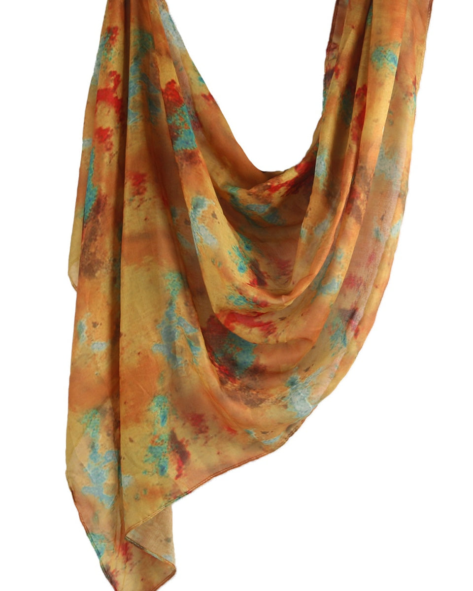 Modal Cotton Satin Printed Shawl Hijab-38