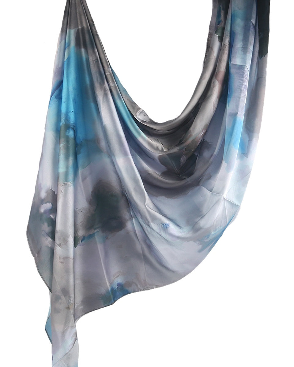 Silk Marble Print Hijab-38