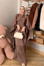Rachel Cape Overlay Maxi Dress