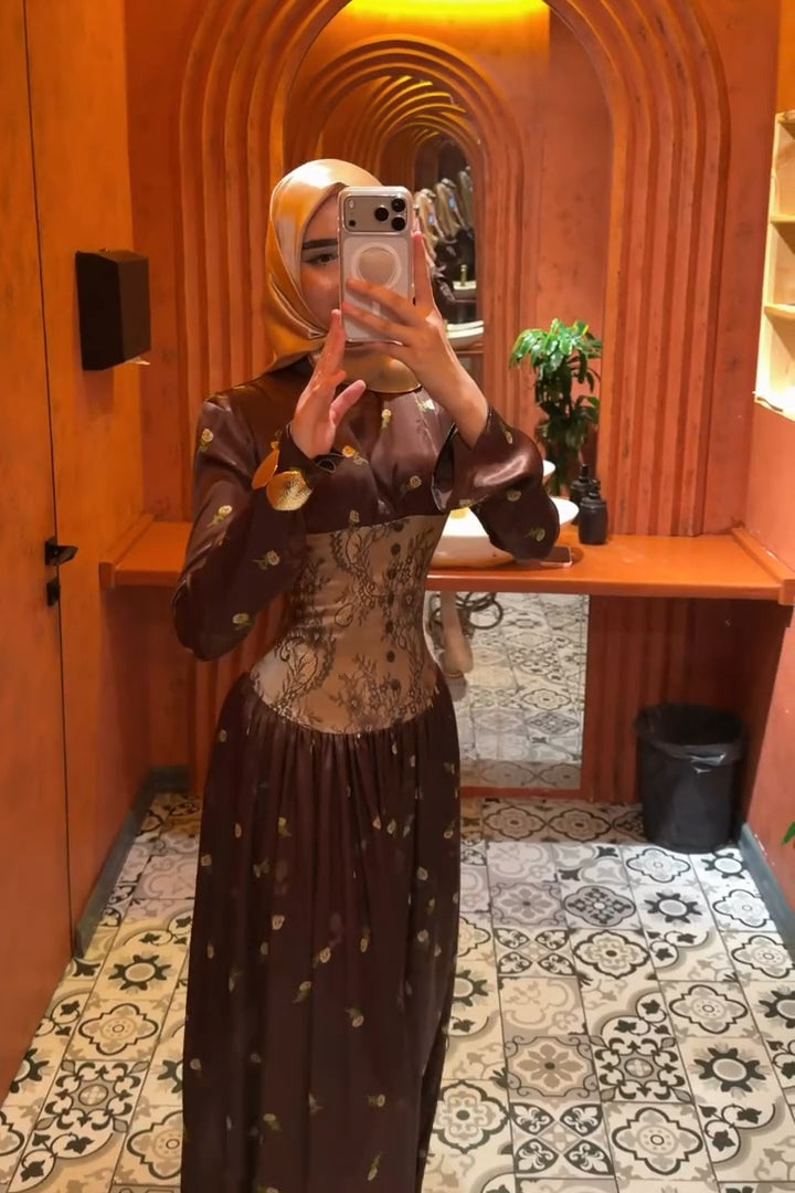 Maya Vintage Floral Corset Dress