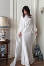 Elena Chiffon Cape Two Piece Abaya Set