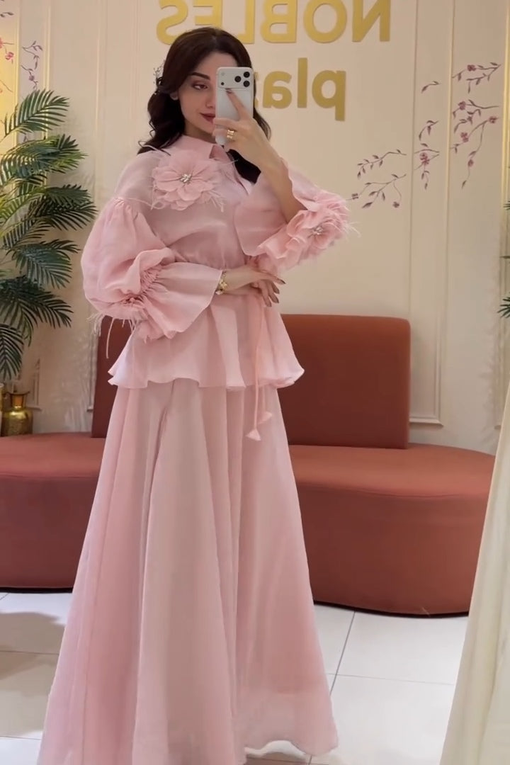 Zola 3D Floral Flare Sleeve Co-ord