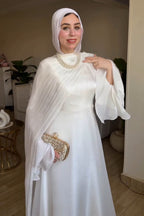 Nadia Cape Layered Flare Sleeve Gown