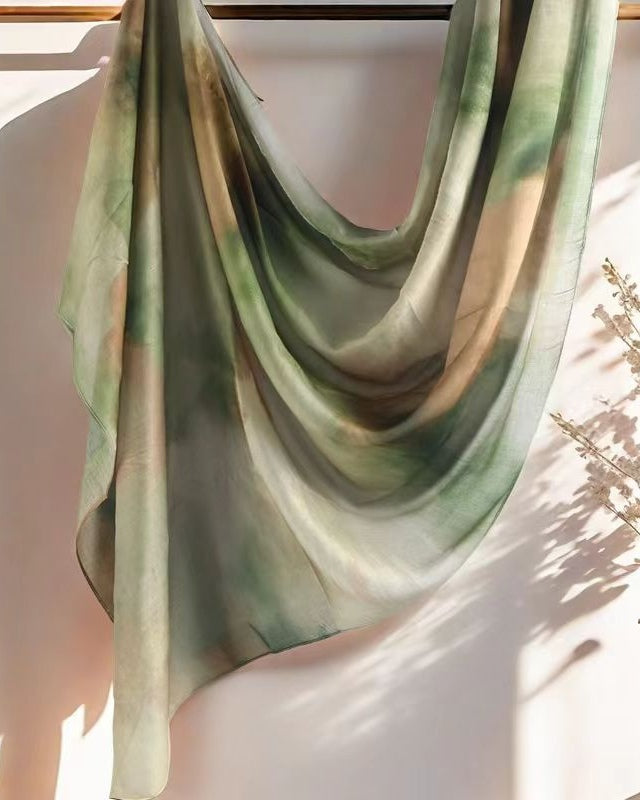 Modal Cotton Satin Printed Shawl Hijab-3