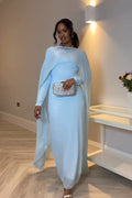 Zainab Floating Cape Sleeve Midi Dress