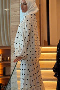 Maren Polka‑Dot Two‑piece Suit-White
