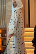 Maren Polka‑Dot Two‑piece Suit-White