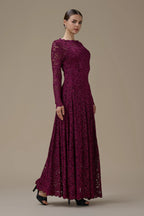 Vera Glitter Lace Scallop Maxi