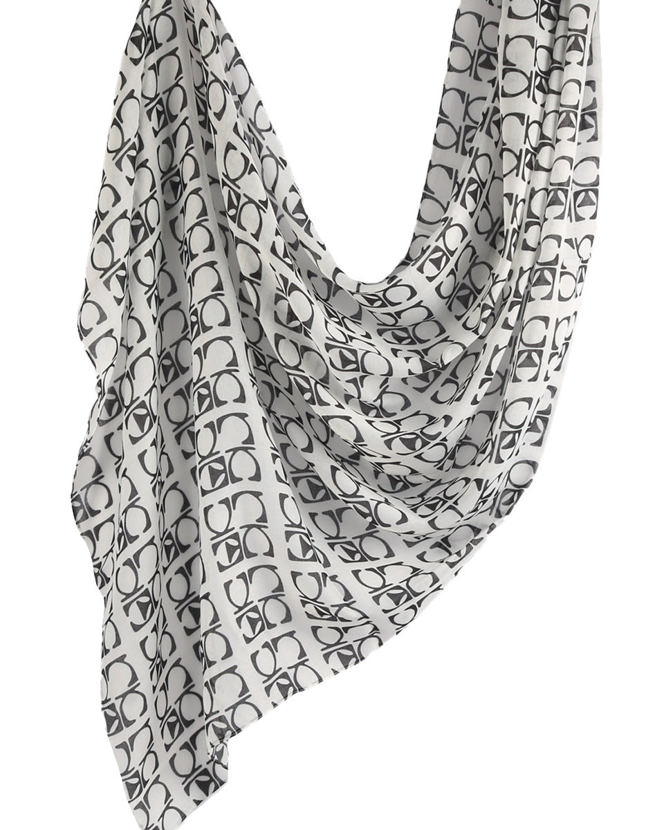 Modal Cotton Satin Printed Shawl Hijab-40
