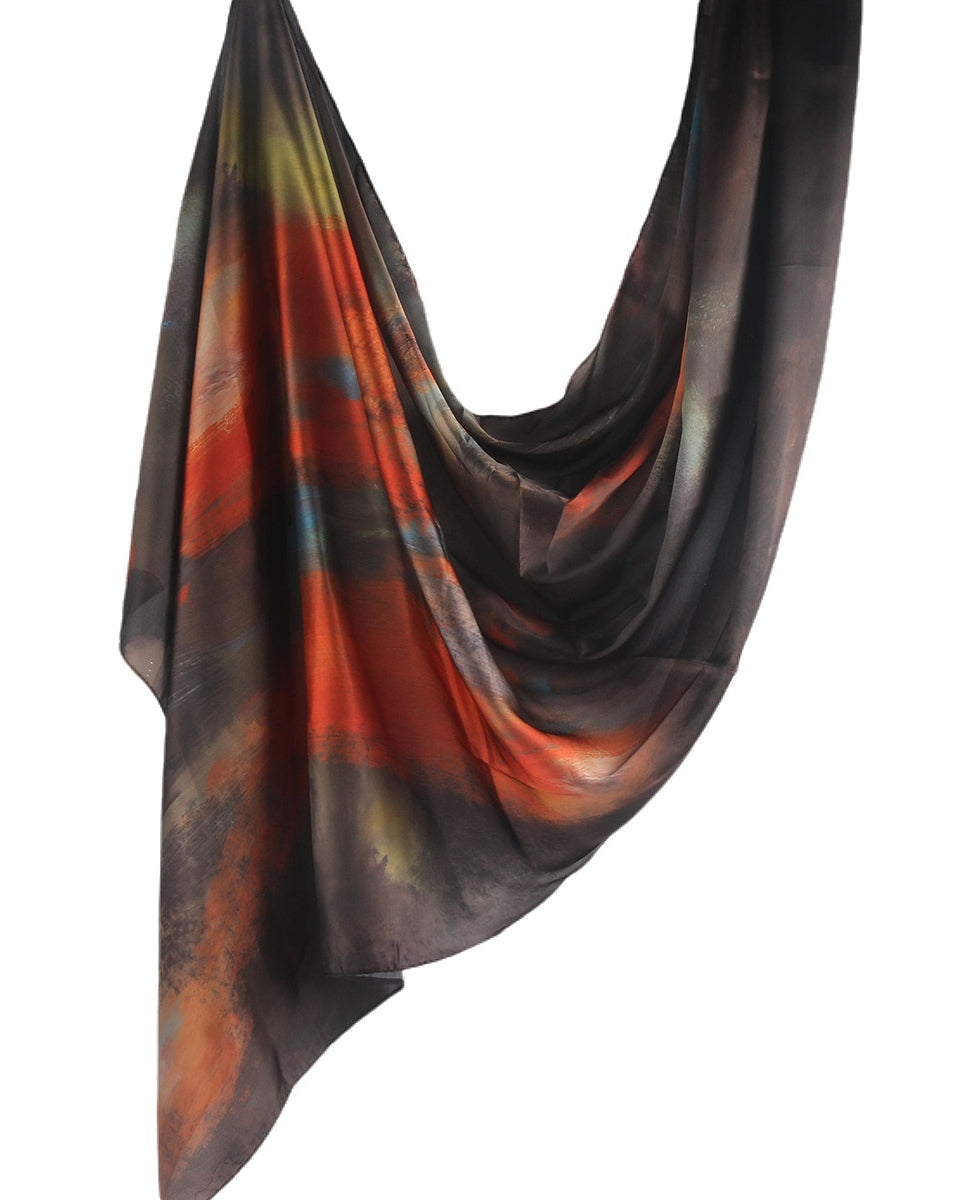 Silk Marble Print Hijab-41