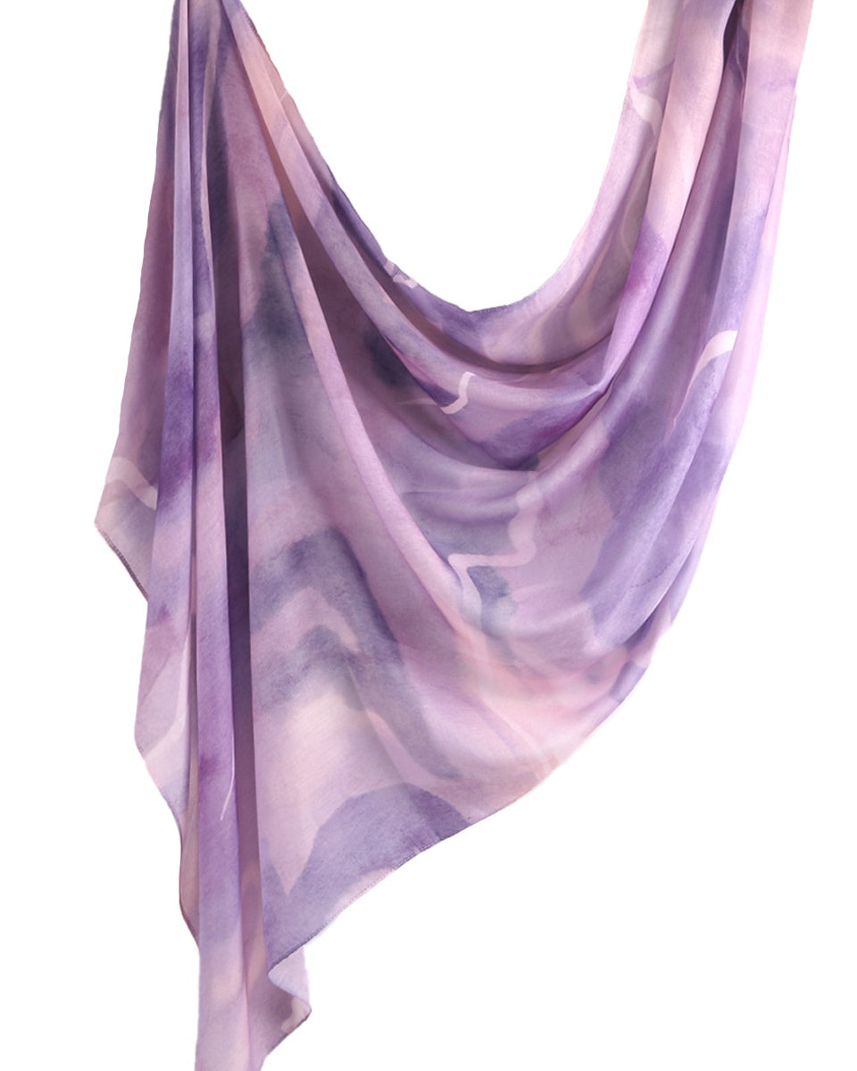 Modal Cotton Satin Printed Shawl Hijab-42