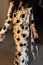 Maya Floral Print Satin Two Piece Set