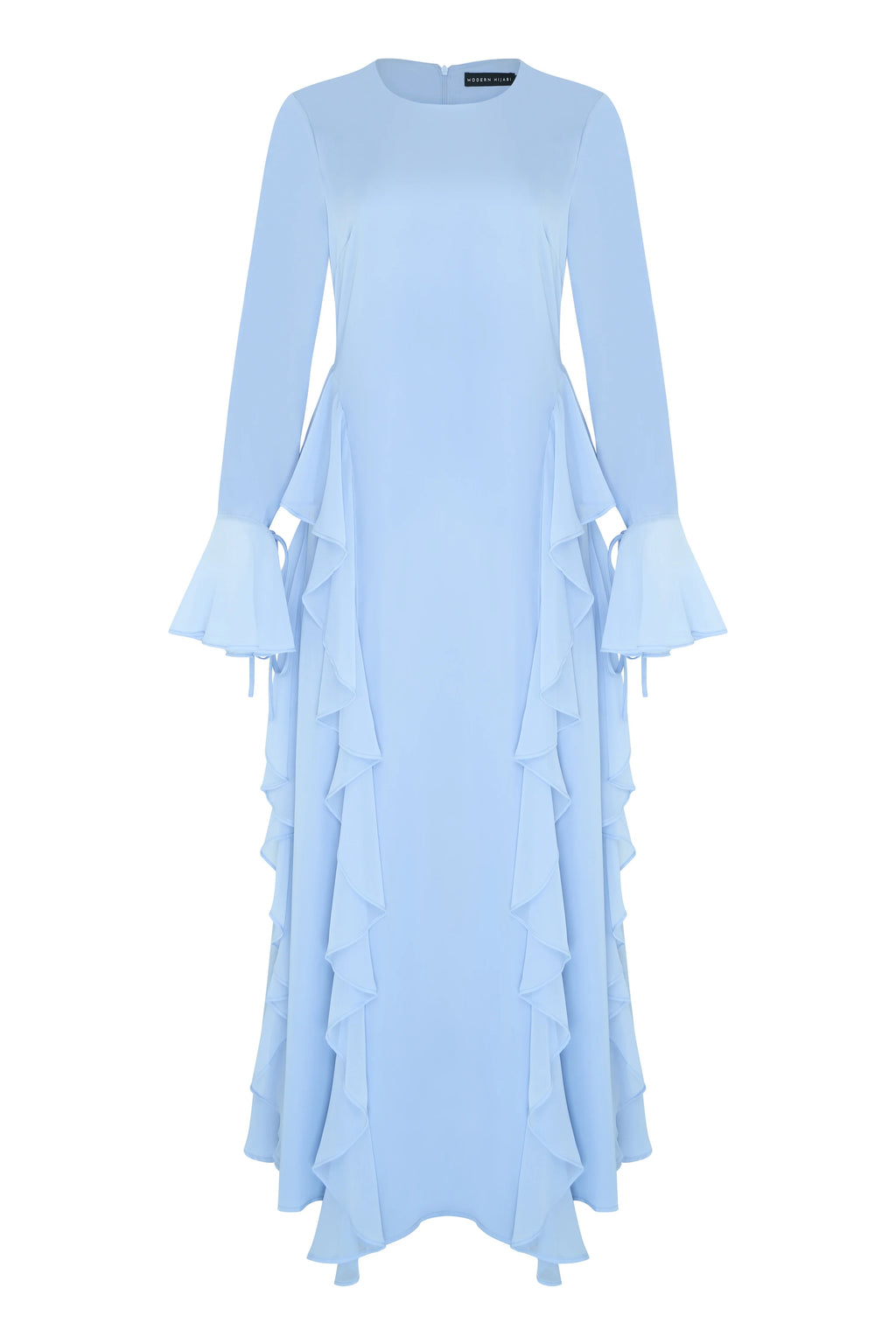 Freya Side Ruffle Chiffon Maxi Dress