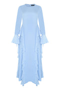 Freya Side Ruffle Chiffon Maxi Dress