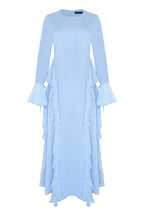 Freya Side Ruffle Chiffon Maxi Dress