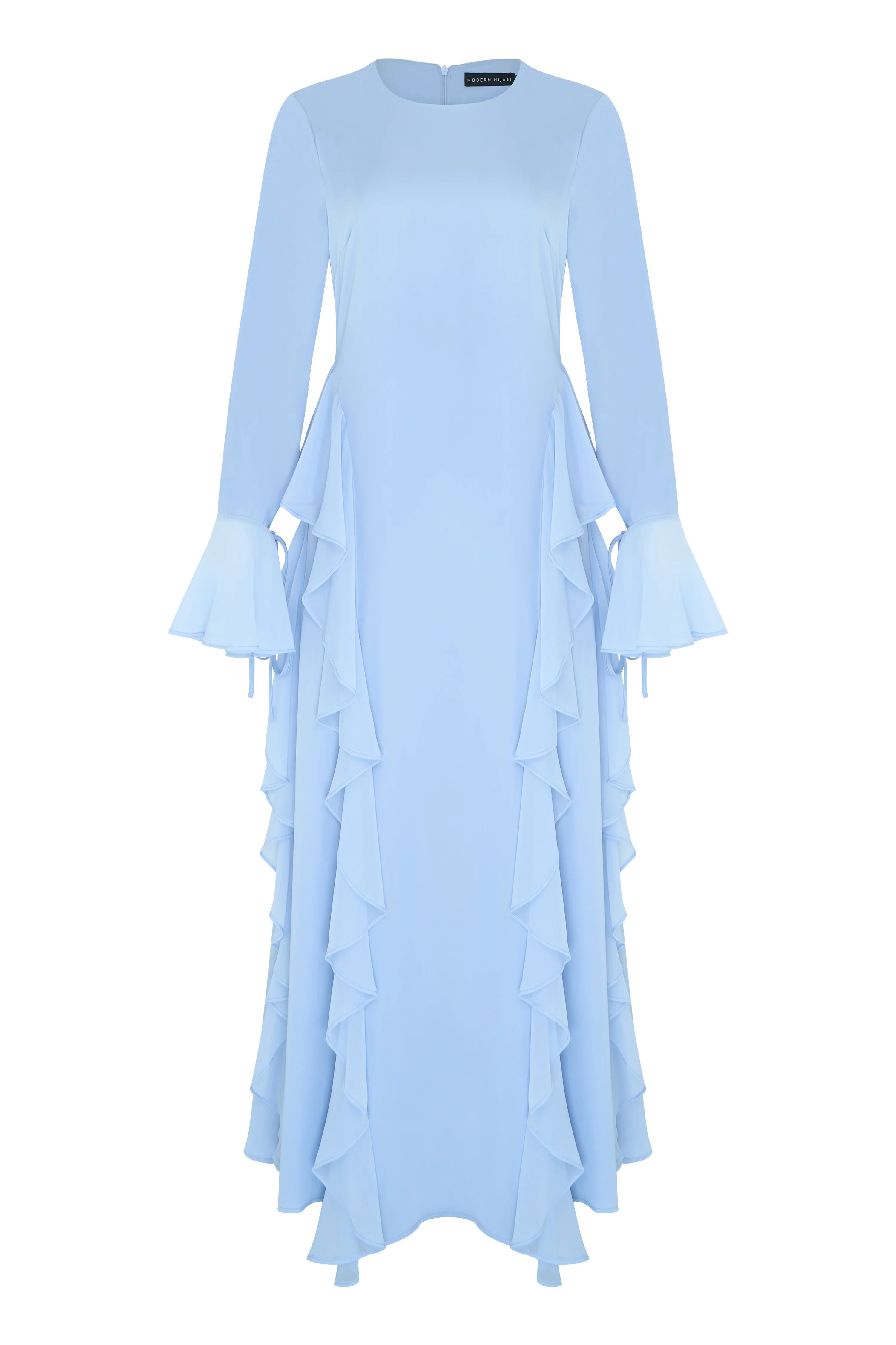 Freya Side Ruffle Chiffon Maxi Dress