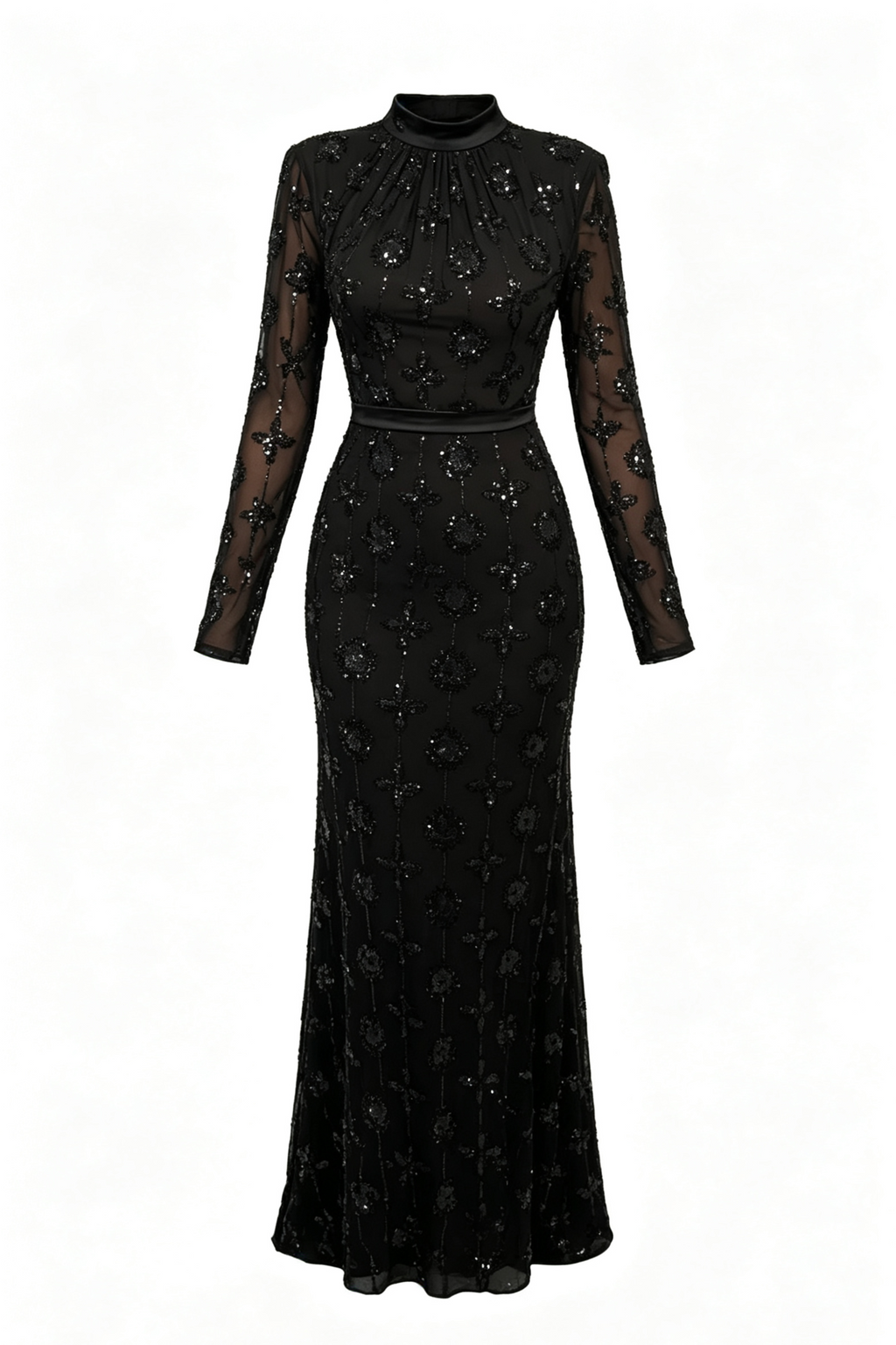 Emma Sequin Embroidered Maxi Dress