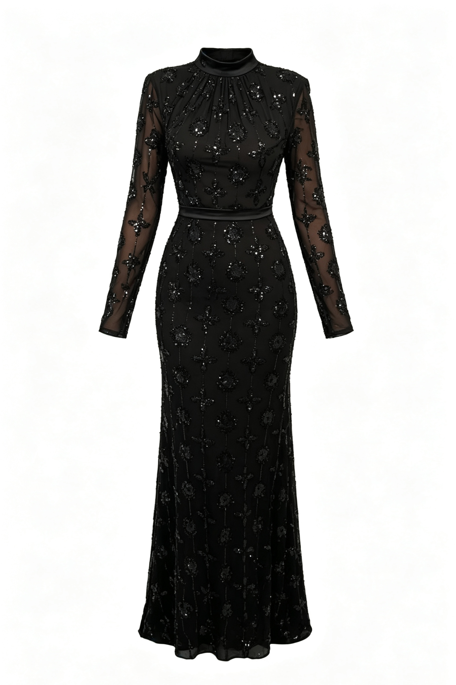 Emma Sequin Embroidered Maxi Dress