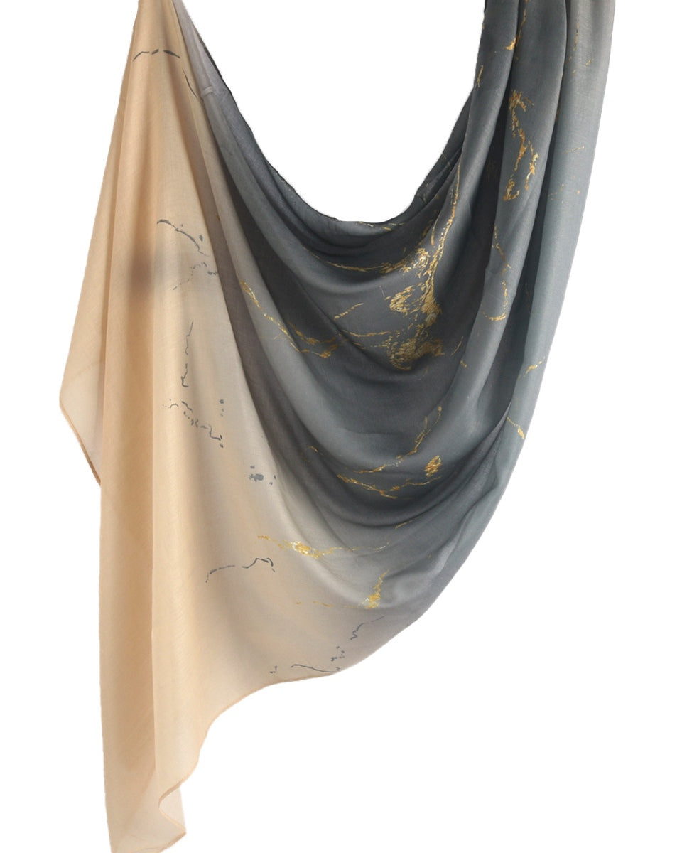 Modal Cotton Satin Printed Shawl Hijab-47