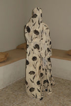 Watercolor Floral Print Abaya & Matching Hijab Set