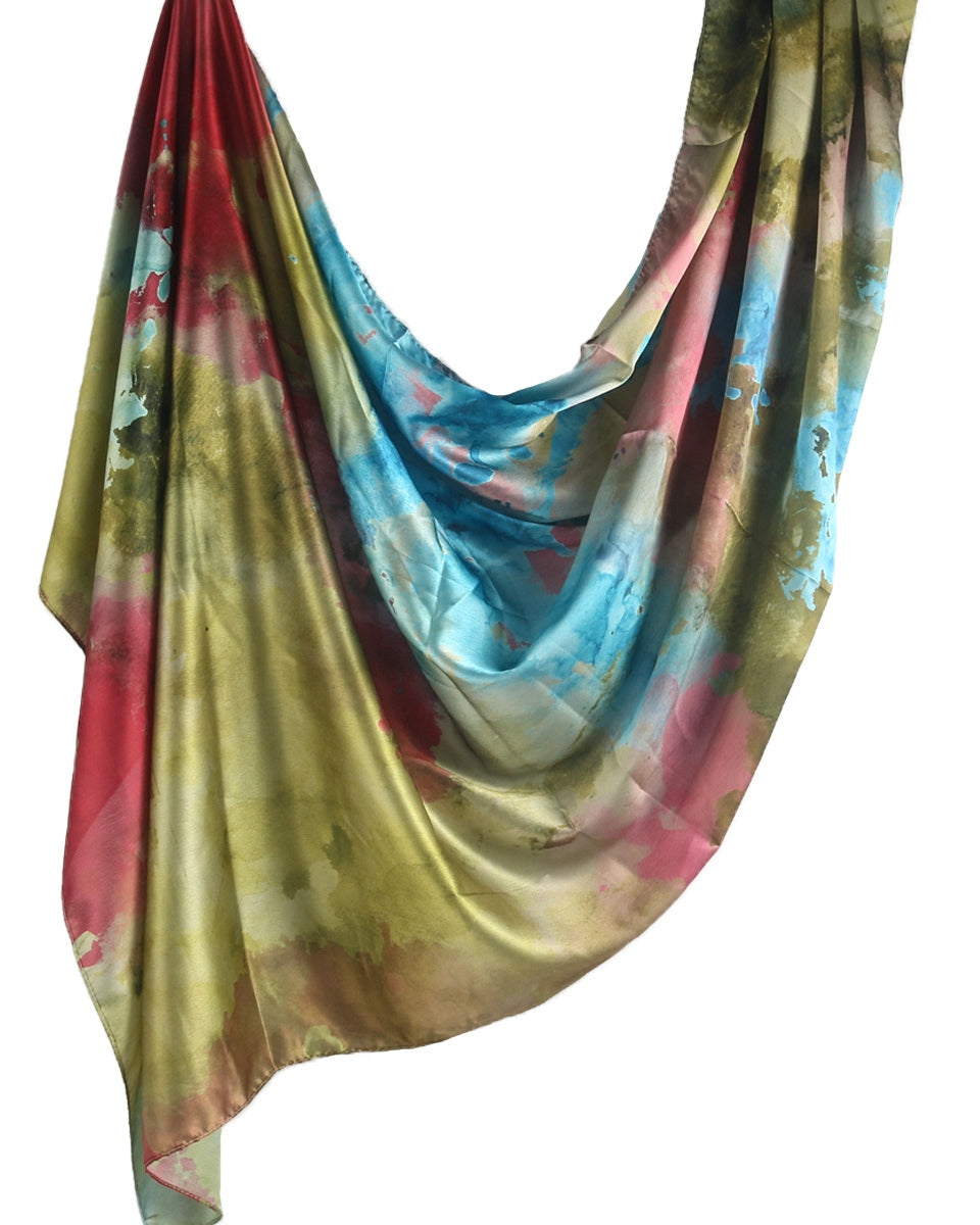 Silk Marble Print Hijab-4