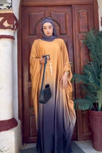 Grace Ombre Kaftan Maxi Dress-Orange