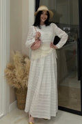 Mia Textured Lace Waist Maxi Dress