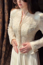 Embellished Peplum Jacket and Pleated Maxi Skirt Two-Piece Set
