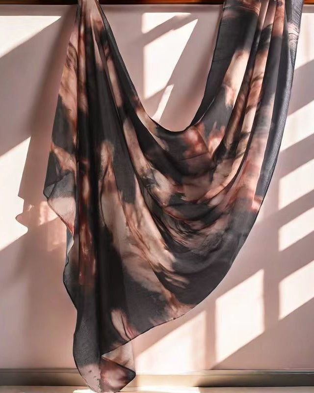 Modal Cotton Satin Printed Shawl Hijab-4