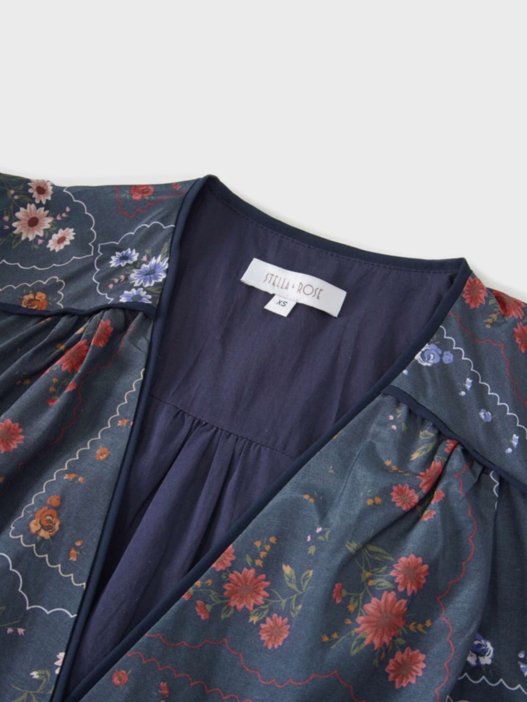 Flutter Sleeve Wrap Dress-Colored Floral