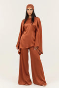 Sarah Cape Sleeve Pant Set-Orange