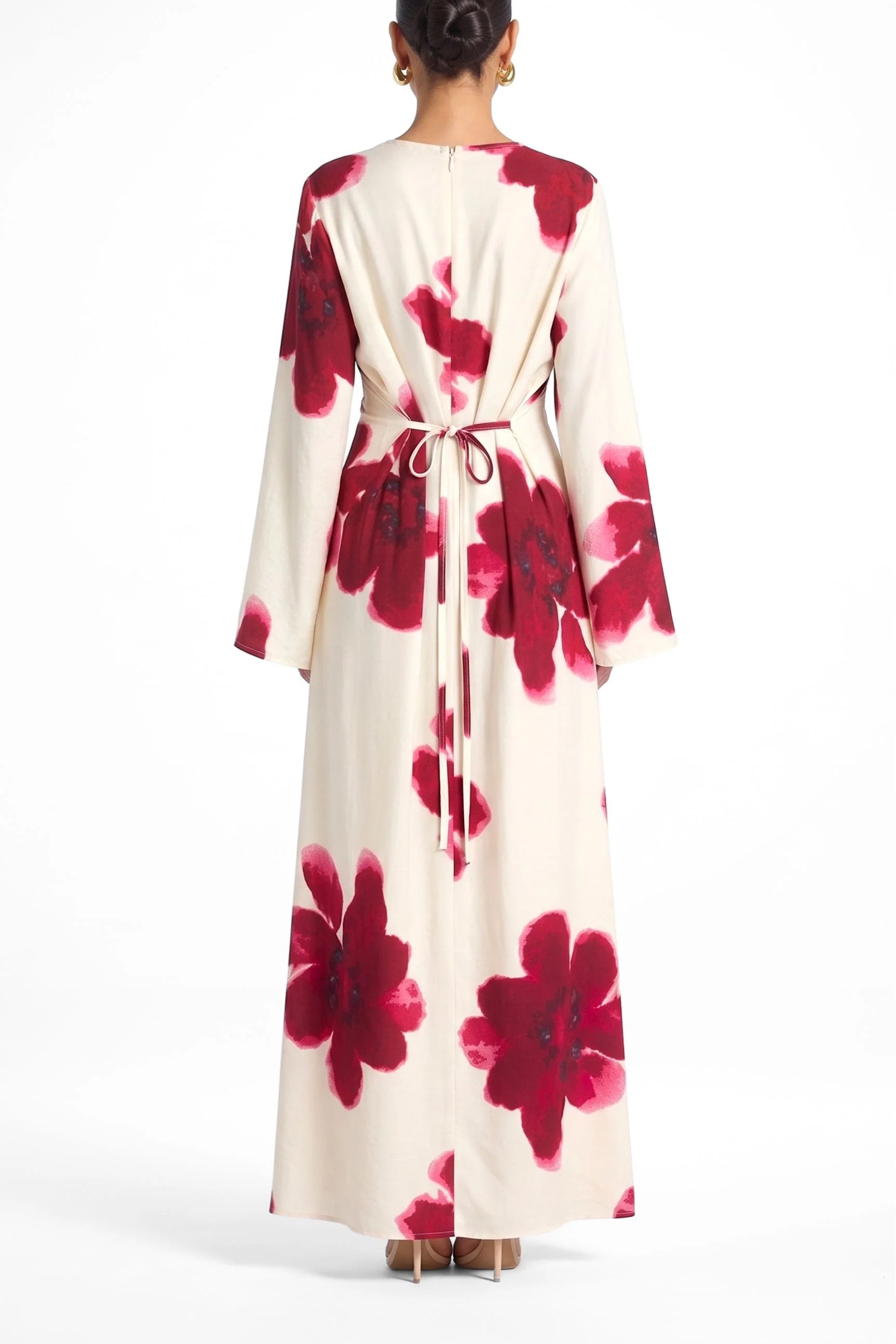 Bloom Floral Maxi Dress-White