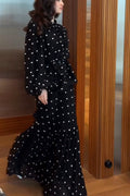 Maren Polka‑Dot Two‑piece Suit-Black