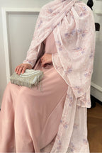 Lian Floral Chiffon Three Piece Modest Outfit-Pink