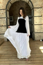 Maya Contrast Flare Sleeve Maxi Dress